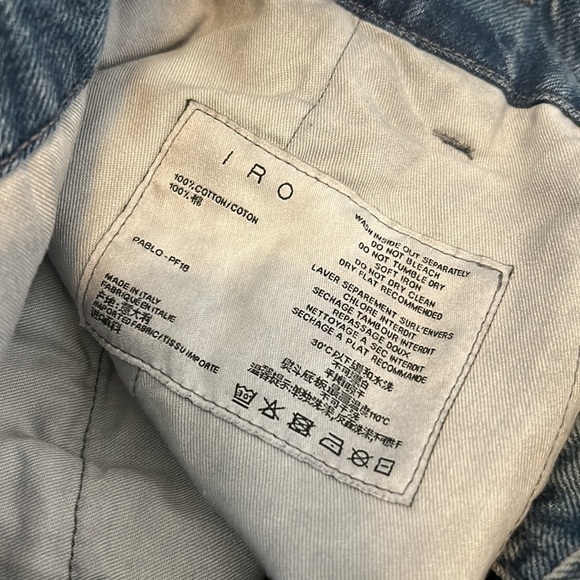 Iro Pablo Middle Gray Denim Paperbag Waist D Ring Jeans - Picture 8 of 8